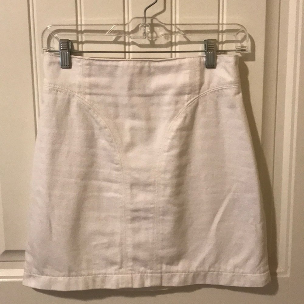 White denim skirt